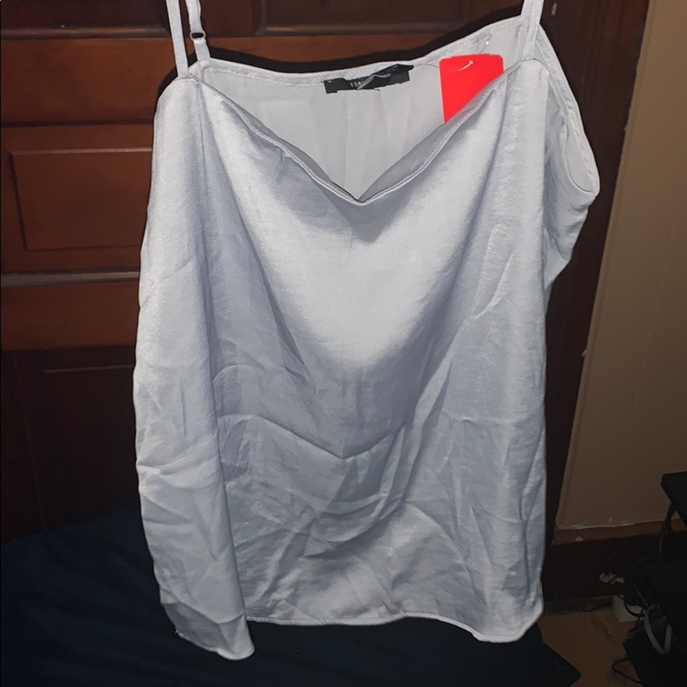 Forever 21 NWT silver satin cami